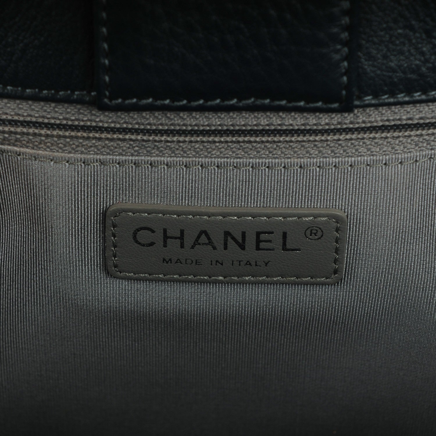 Chanel Deerskin Cerf Executive Shopper Tote Dark Blue 6 of 9