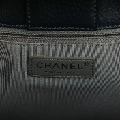 Chanel Deerskin Cerf Executive Shopper Tote Dark Blue 6 of 9