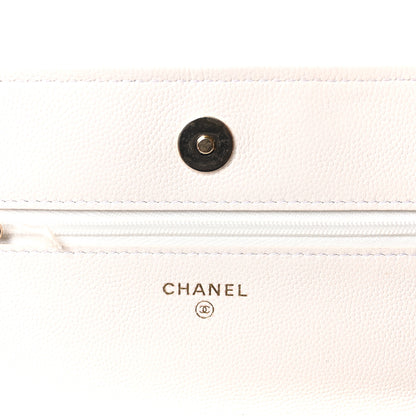 Chanel Caviar Quilted Wallet On Chain WOC White 6 of 11