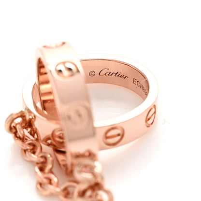 Cartier 18K Pink Gold Interlocking LOVE Necklace 4 of 4