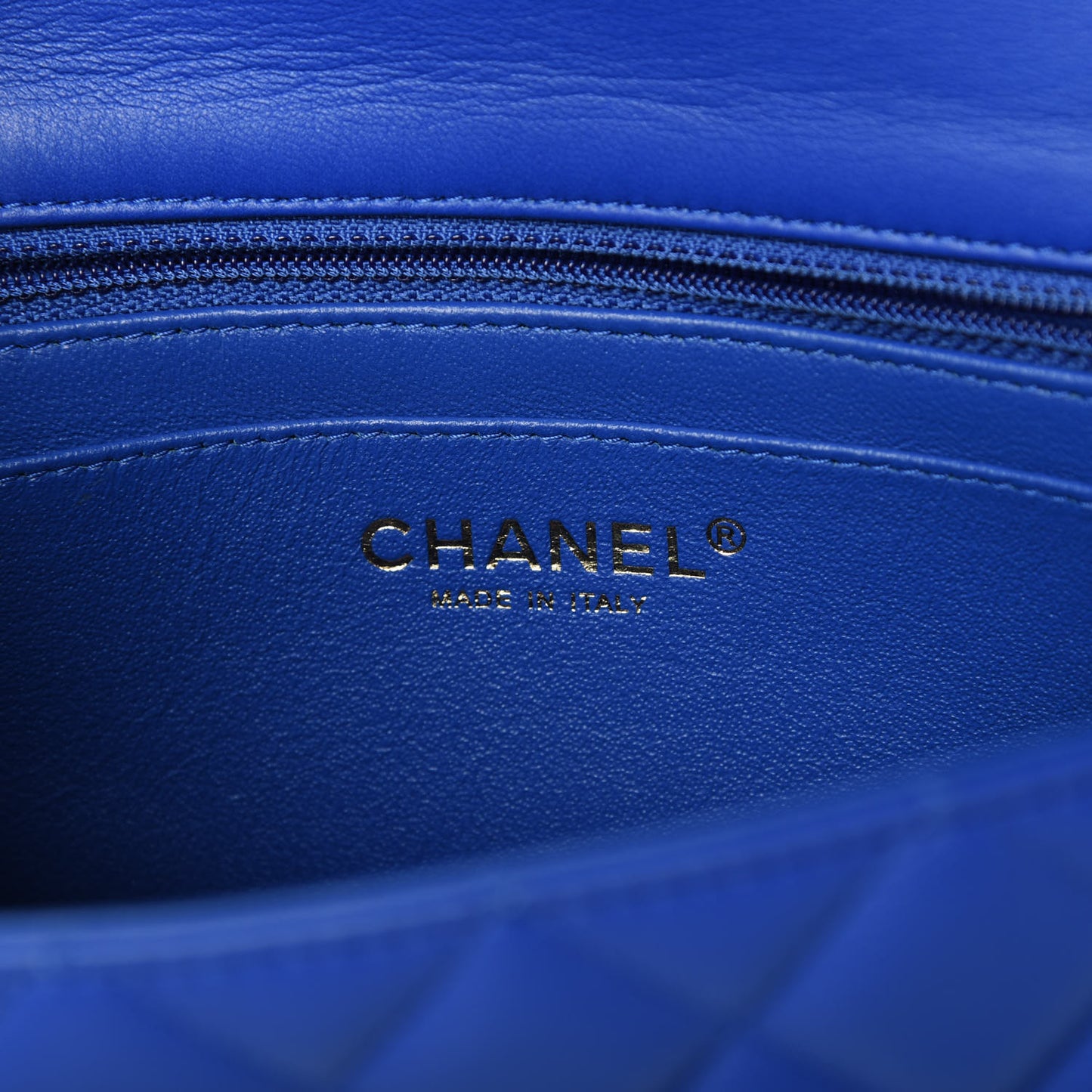 Lambskin Quilted Mini Rectangular Flap Royal Blue