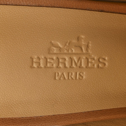 Hermes Goatskin Womens Gisele 60 Mules 38 Naturel 8 of 9