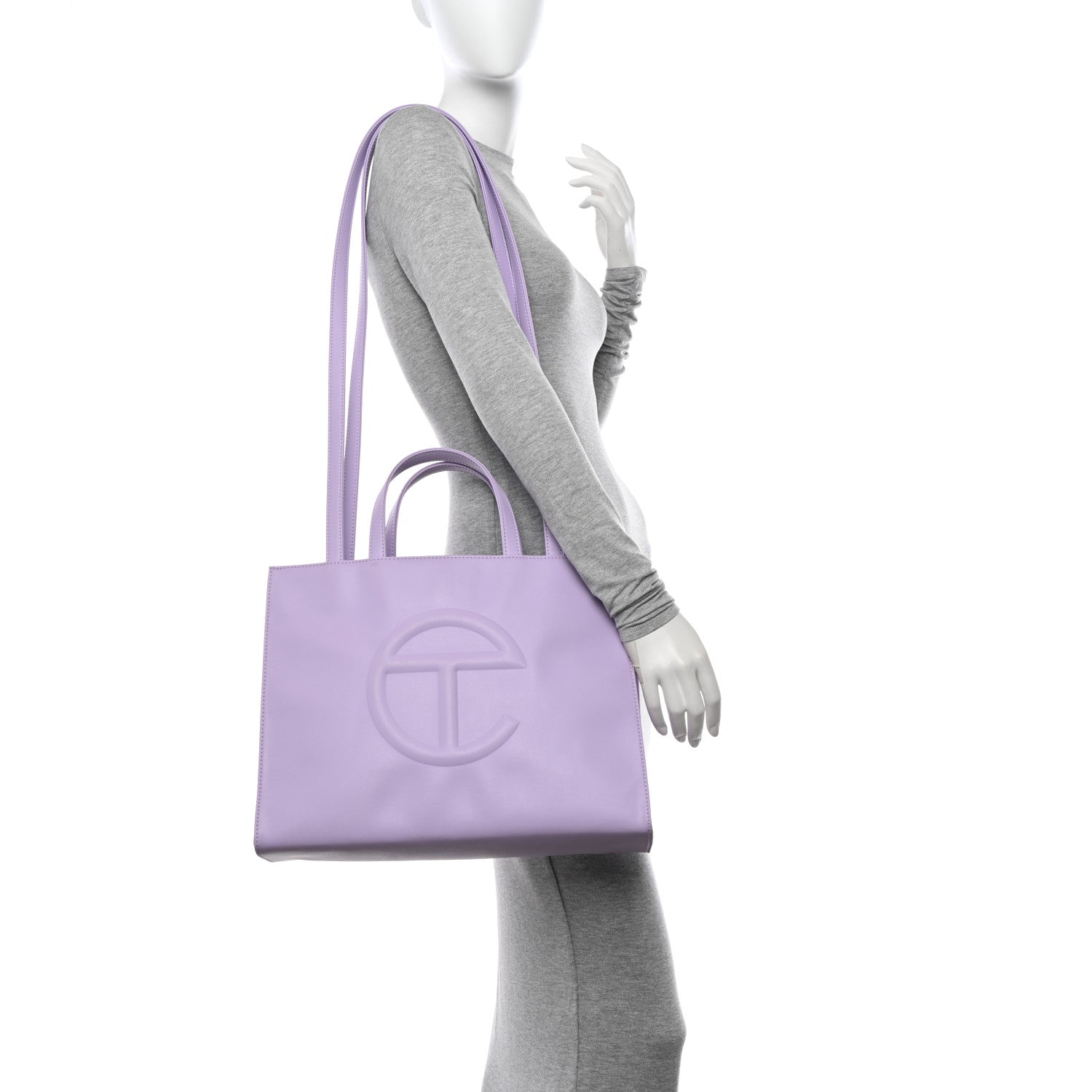 Telfar Vegan Leather Medium Shopping Bag Lavender 2 of 11