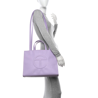 Telfar Vegan Leather Medium Shopping Bag Lavender 2 of 11