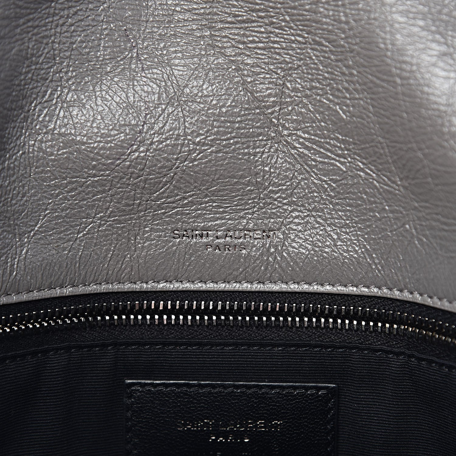 Saint Laurent Crinkled Calfskin Matelasse Monogram Medium Niki Chain Satchel Fog 6 of 10
