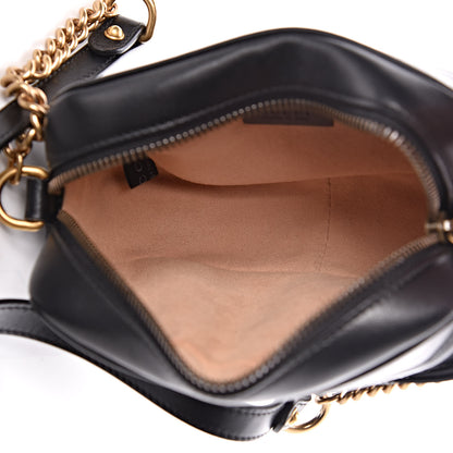 Gucci Calfskin Matelasse Mini GG Marmont Chain Shoulder Bag Black 5 of 11