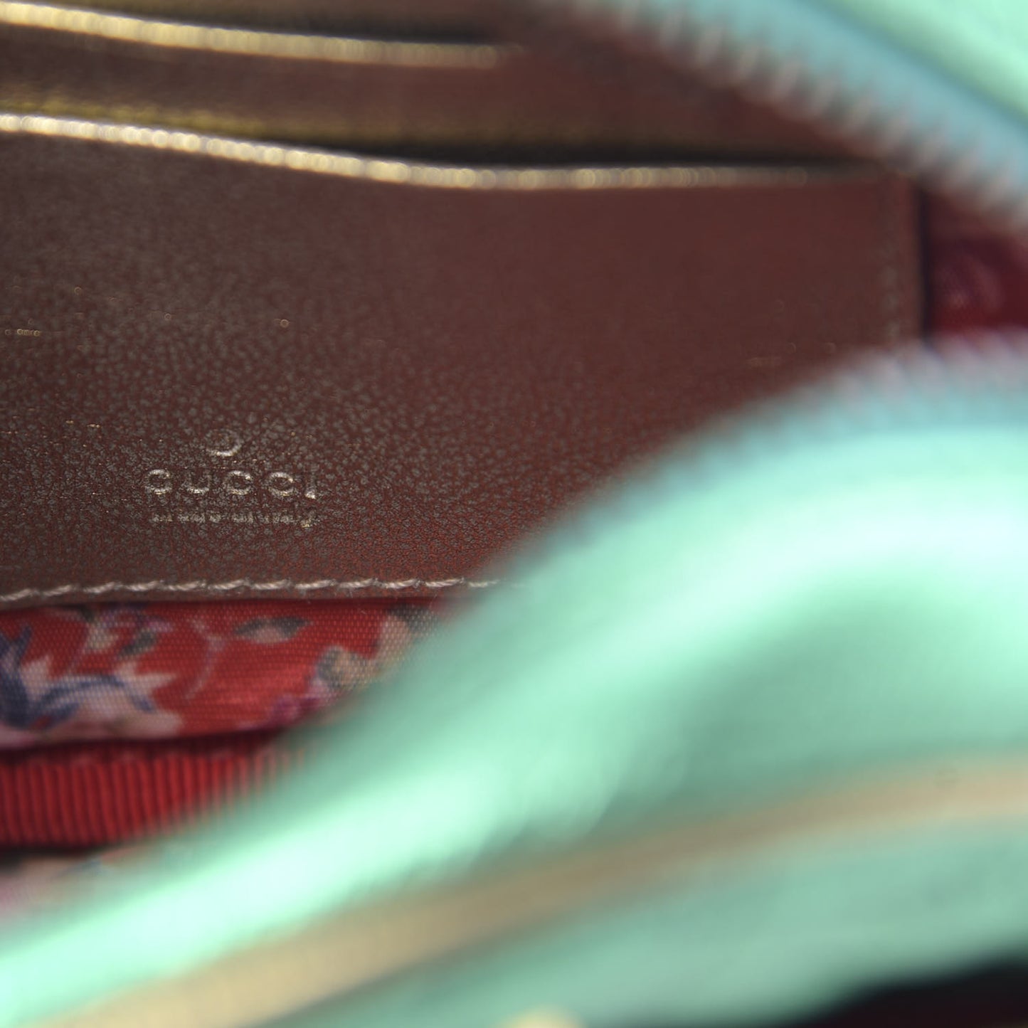 Laminated Nappa Trapuntata Mini Zumi Dome Shoulder Bag Rosso Jasmine Green Rame