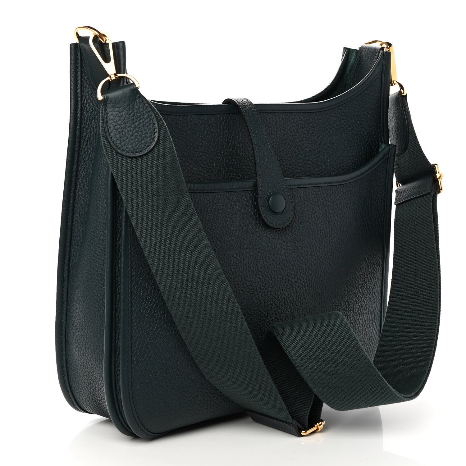 Hermes Taurillon Clemence Evelyne III PM Vert Cypress 3 of 11