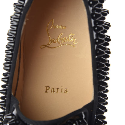 Christian Louboutin Patent Spikes Mens Galactokai Flat 42 Black Lucido 9 of 10