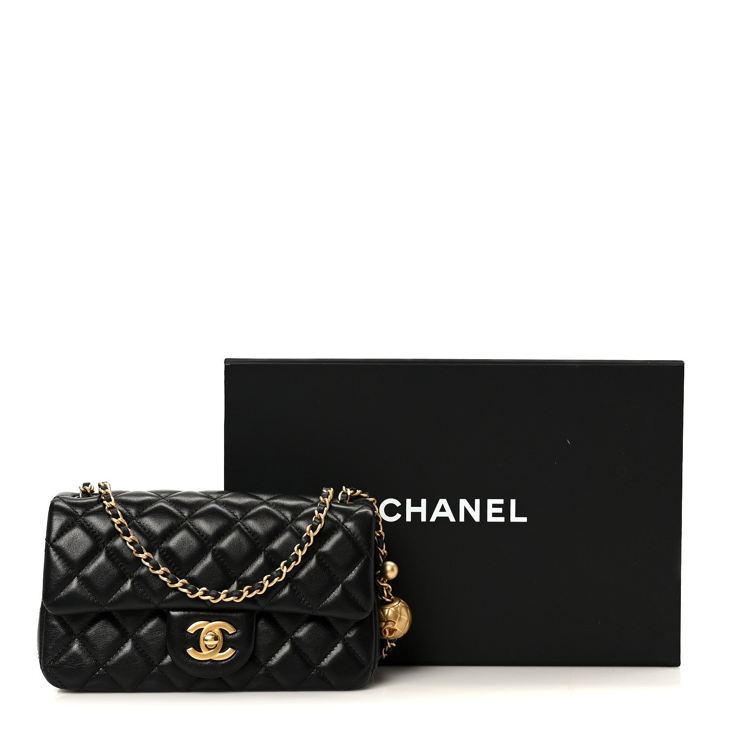 Chanel Lambskin Quilted Mini Rectangular Pearl Crush Flap Black Chanel Lambskin Quilted Mini Rectangular Pearl Crush Flap Black