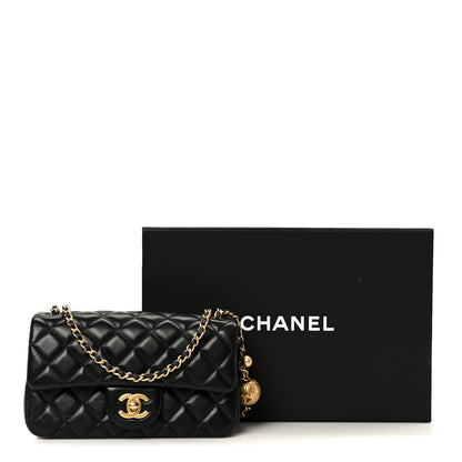 Chanel Lambskin Quilted Mini Rectangular Pearl Crush Flap Black 12 of 12