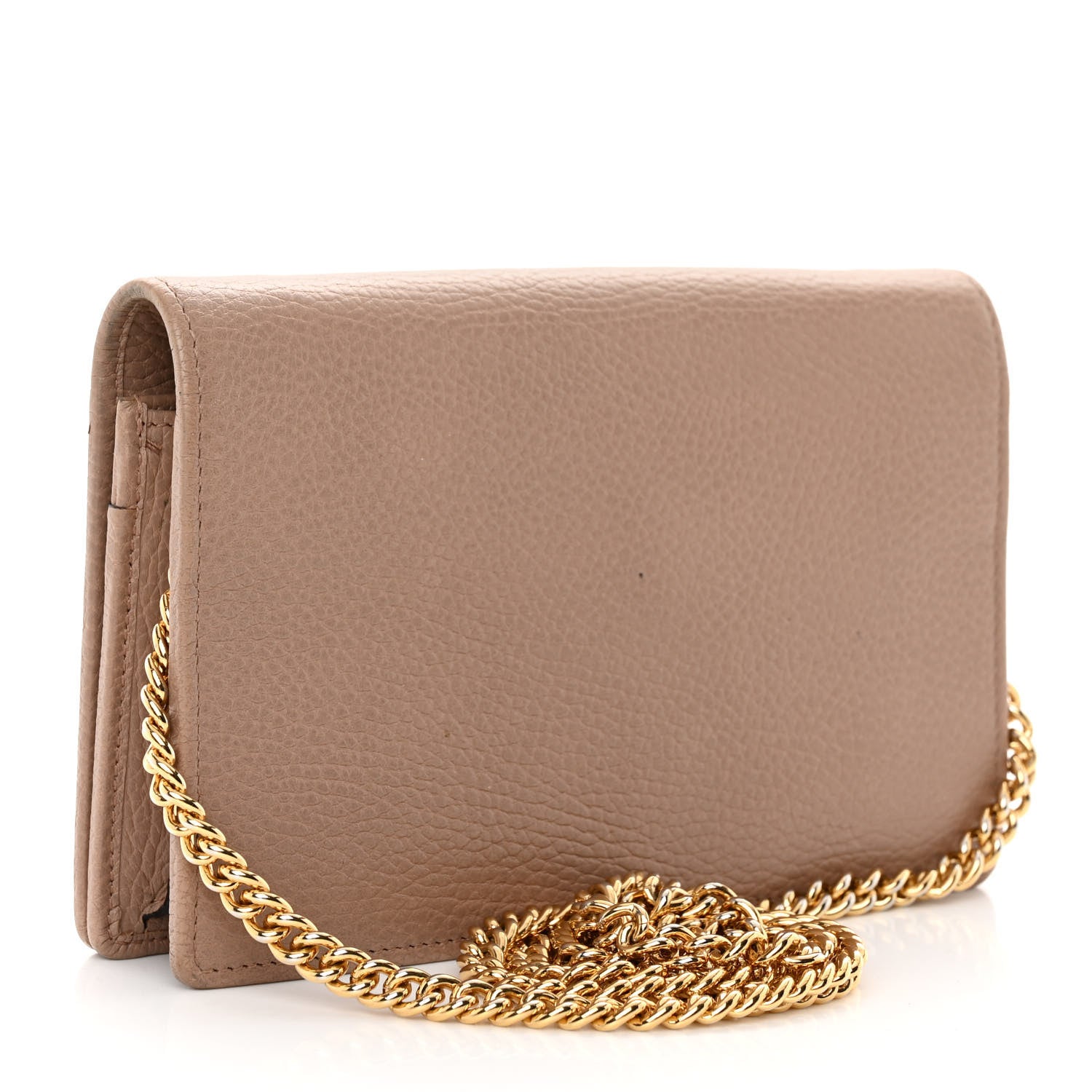 Gucci Calfskin Mini GG Marmont Chain Wallet Porcelain Rose 3 of 10