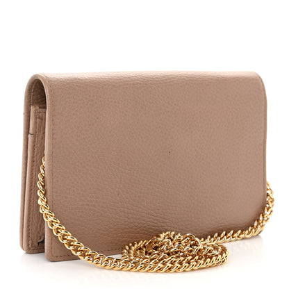 Gucci Calfskin Mini GG Marmont Chain Wallet Porcelain Rose 3 of 10