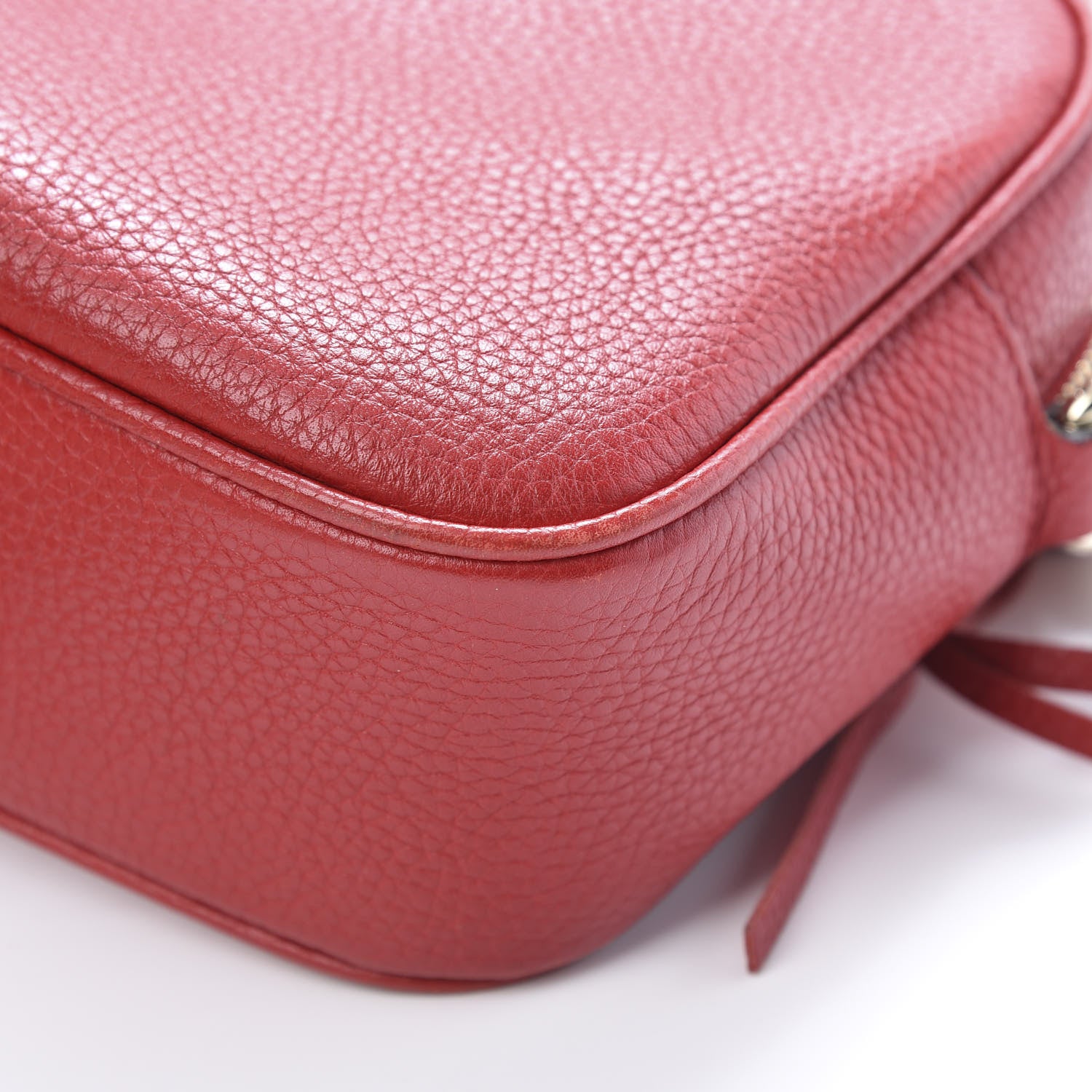 Gucci Pebbled Calfskin Small Soho Disco Bag Tabasco Red 11 of 15