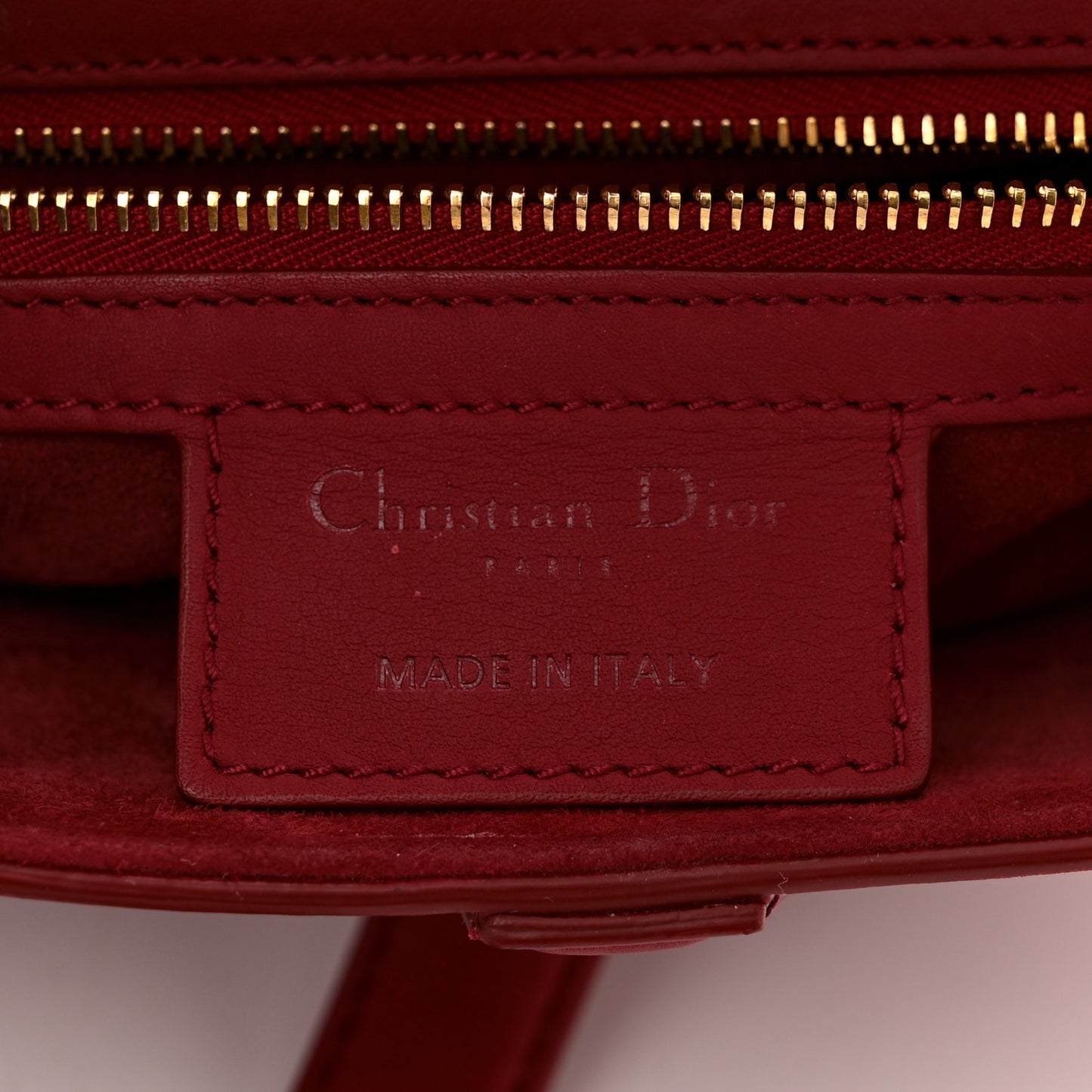 Ultra Matte Calfskin Saddle Bag Red