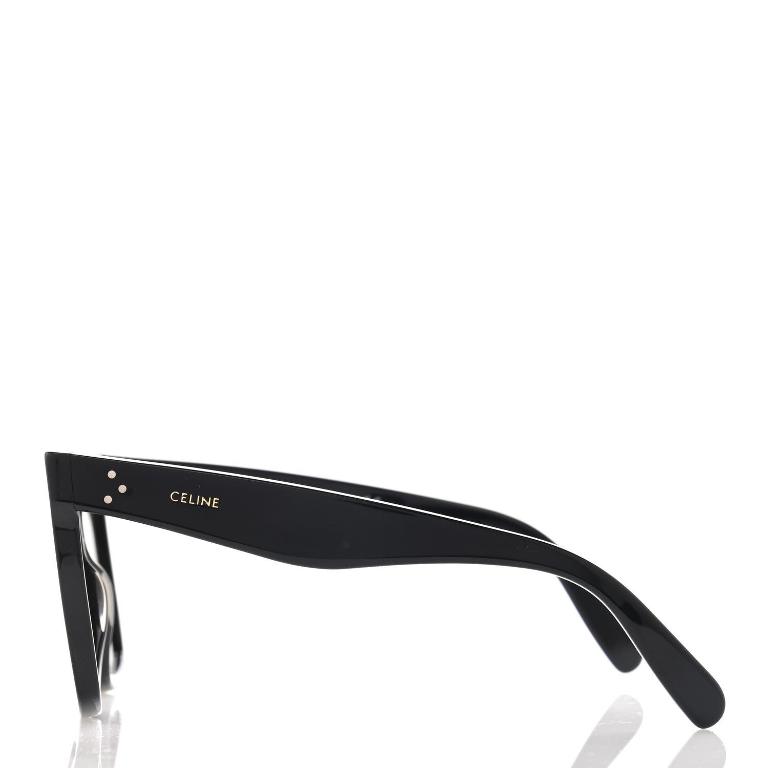 Celine Acetate Polarized Oversized Sunglasses CL4055IN Black 3 of 9