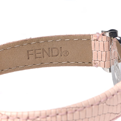 Fendi Stainless Steel Calfskin Diamond Pink Mother of Pearl 23mm Moda Quartz Watch 6 of 8