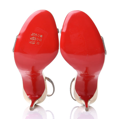 Christian Louboutin Mini Glitter PVC Specchio Optisling 100 Sandals 37.5 Multicolor Plantine 7 of 10