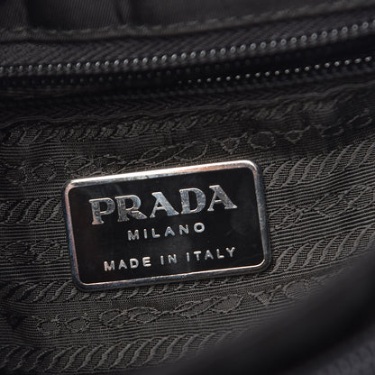Prada Tessuto Nylon Single Buckle Messenger Bag Black 6 of 9