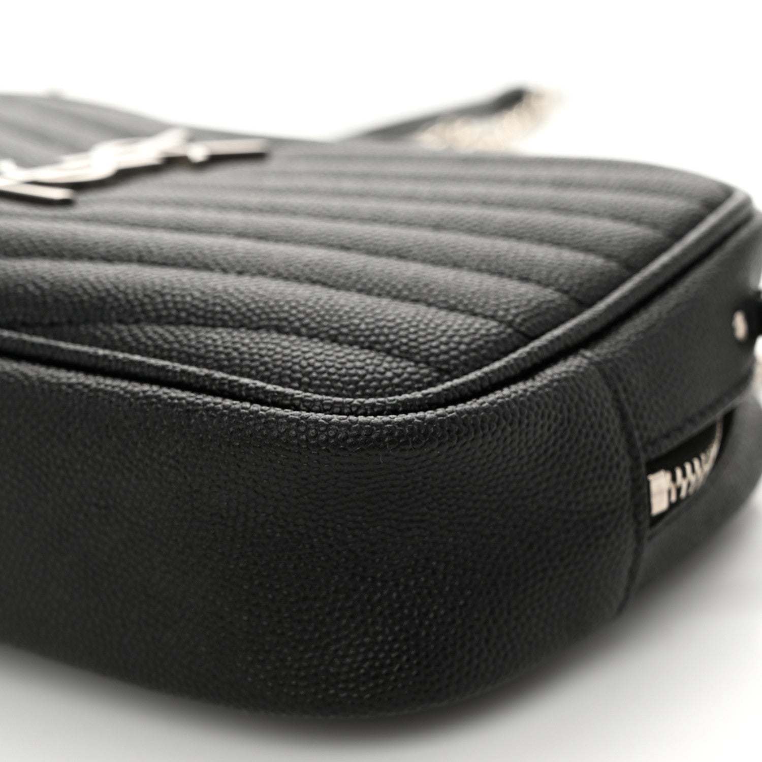 Saint Laurent Grain De Poudre Matelasse Monogram Mini Lou Camera Bag Black 10 of 10