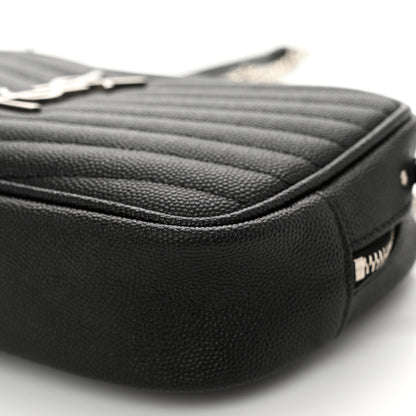 Saint Laurent Grain De Poudre Matelasse Monogram Mini Lou Camera Bag Black 10 of 10