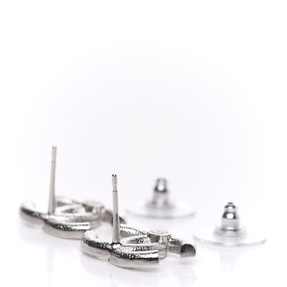 Chanel Crystal Palais Garnier CC Earrings Silver 4 of 5