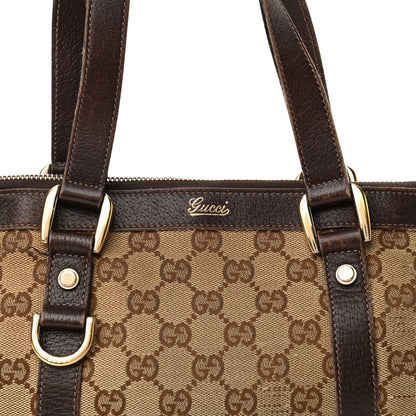 Gucci Monogram Small Abbey Tote Dark Brown 8 of 16