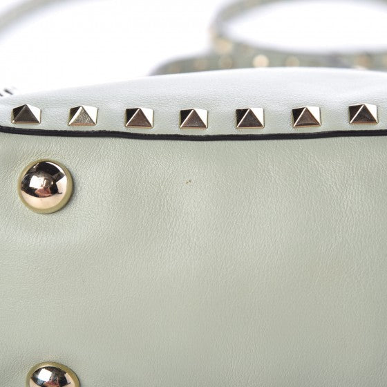 Valentino Garavani Vitello Mini Rockstud Tote Watergreen 8 of 10