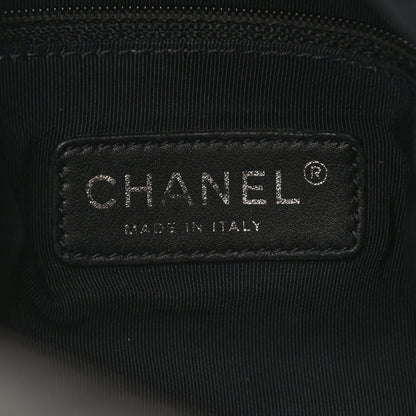 Chanel Metallic Calfskin Quilted Large Chain Me Hobo Dark Grey 6 of 9
