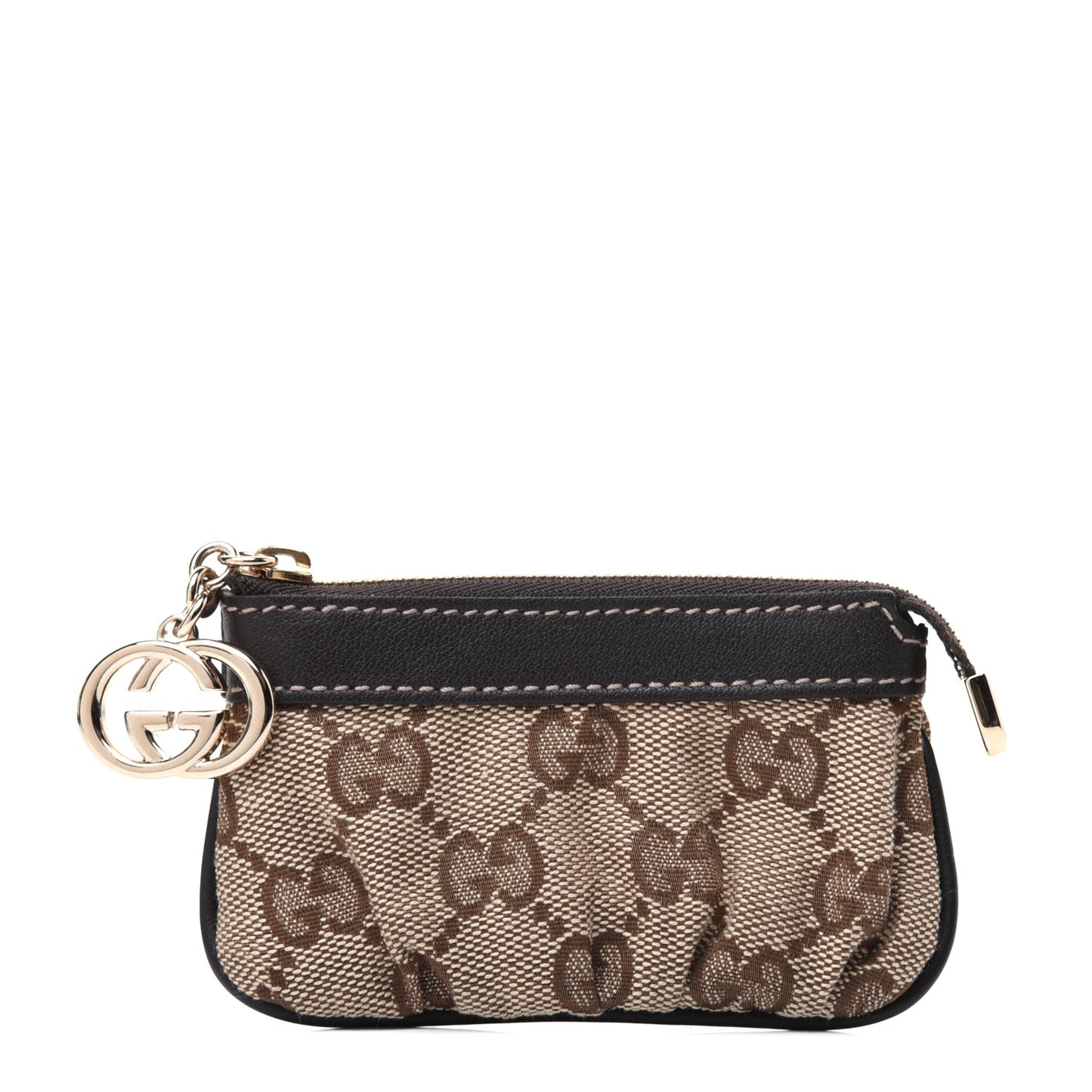 Monogram Interlocking G Small Coin Purse Dark Brown