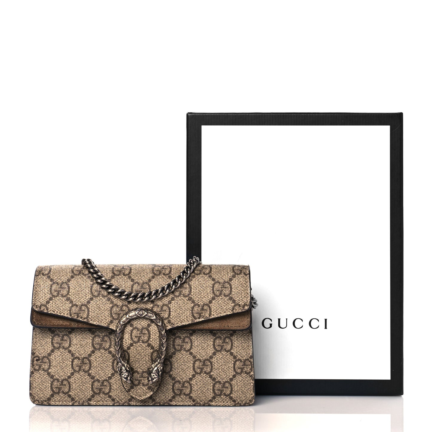 GG Supreme Monogram Super Mini Dionysus Shoulder Bag Taupe