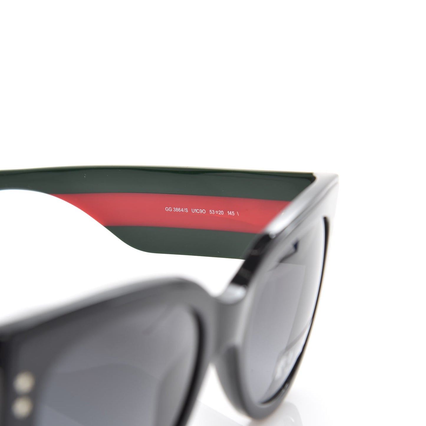 Acetate Oversized Rectangle Frame Web Sunglasses GG3864/S Black