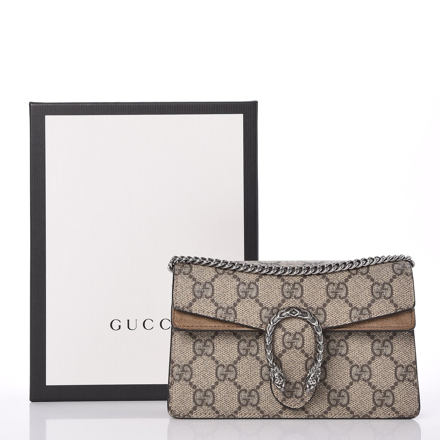 GG Supreme Monogram Super Mini Dionysus Shoulder Bag Taupe