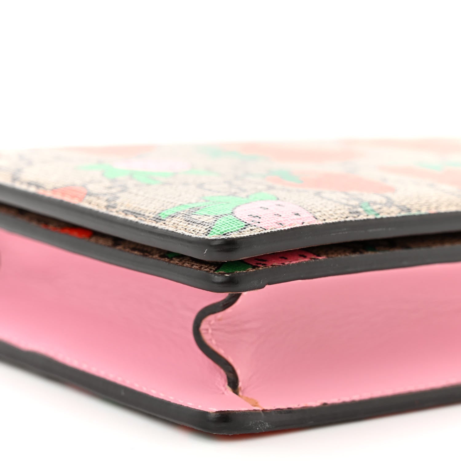 Gucci GG Supreme Monogram Strawberry Chain Wallet 8 of 10