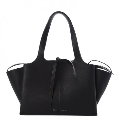Celine Baby Grained Calfskin Medium Tri-Fold Bag Black 1 of 11