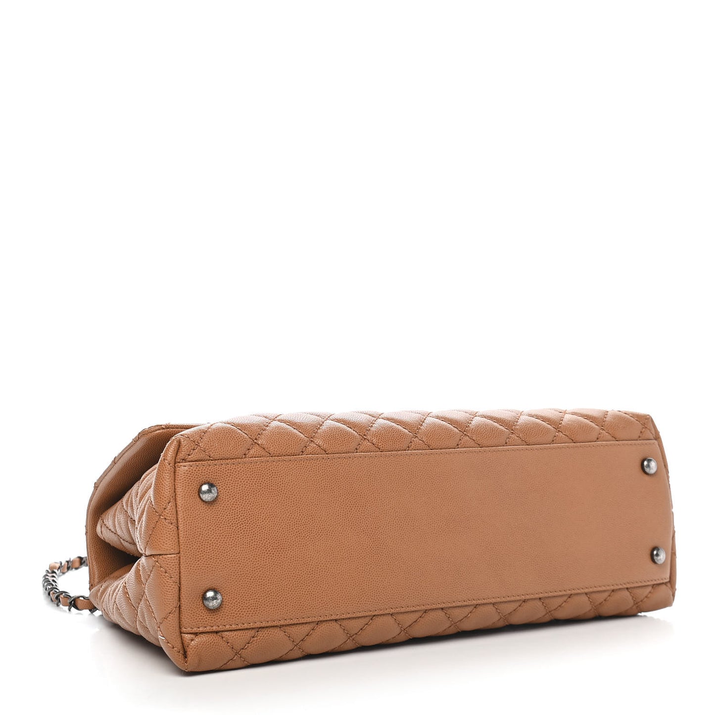 Caviar Quilted Medium Coco Handle Flap Camel