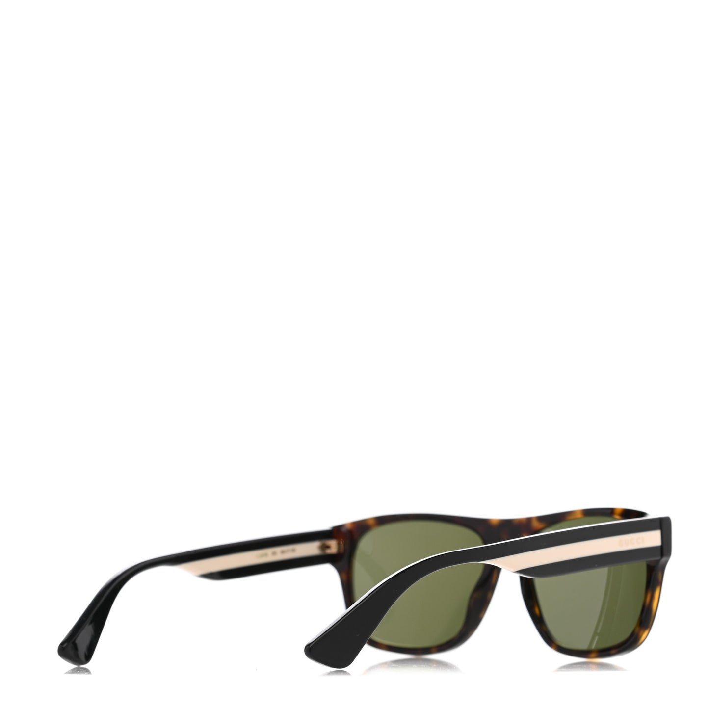 Acetate Square Frame Web Sunglasses GG0341S Tortoise