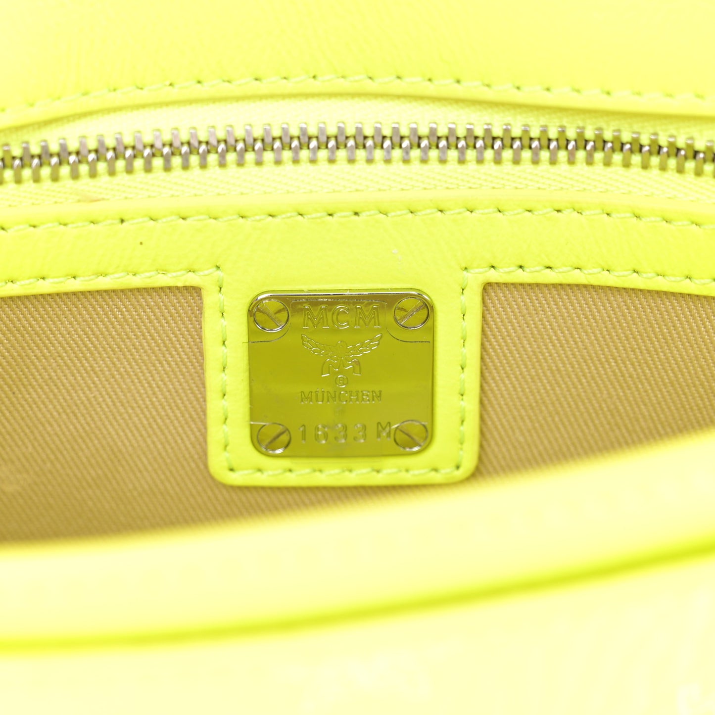 Visetos Monogram Medium Millie Crossbody Bag Neon Yellow