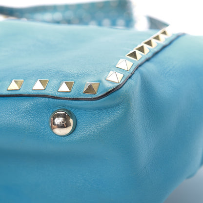 Valentino Garavani Vitello Small Rockstud Tote Parrot 9 of 17