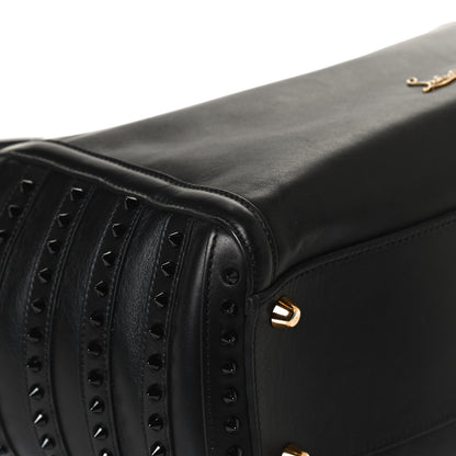 Christian Louboutin Calfskin Spikes Farida Bowler Bag Black 12 of 13