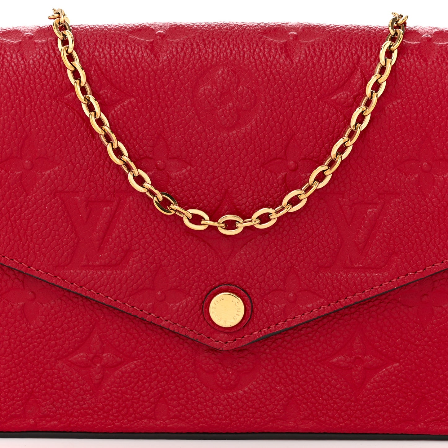 Empreinte Pochette Felicie Chain Wallet Scarlet