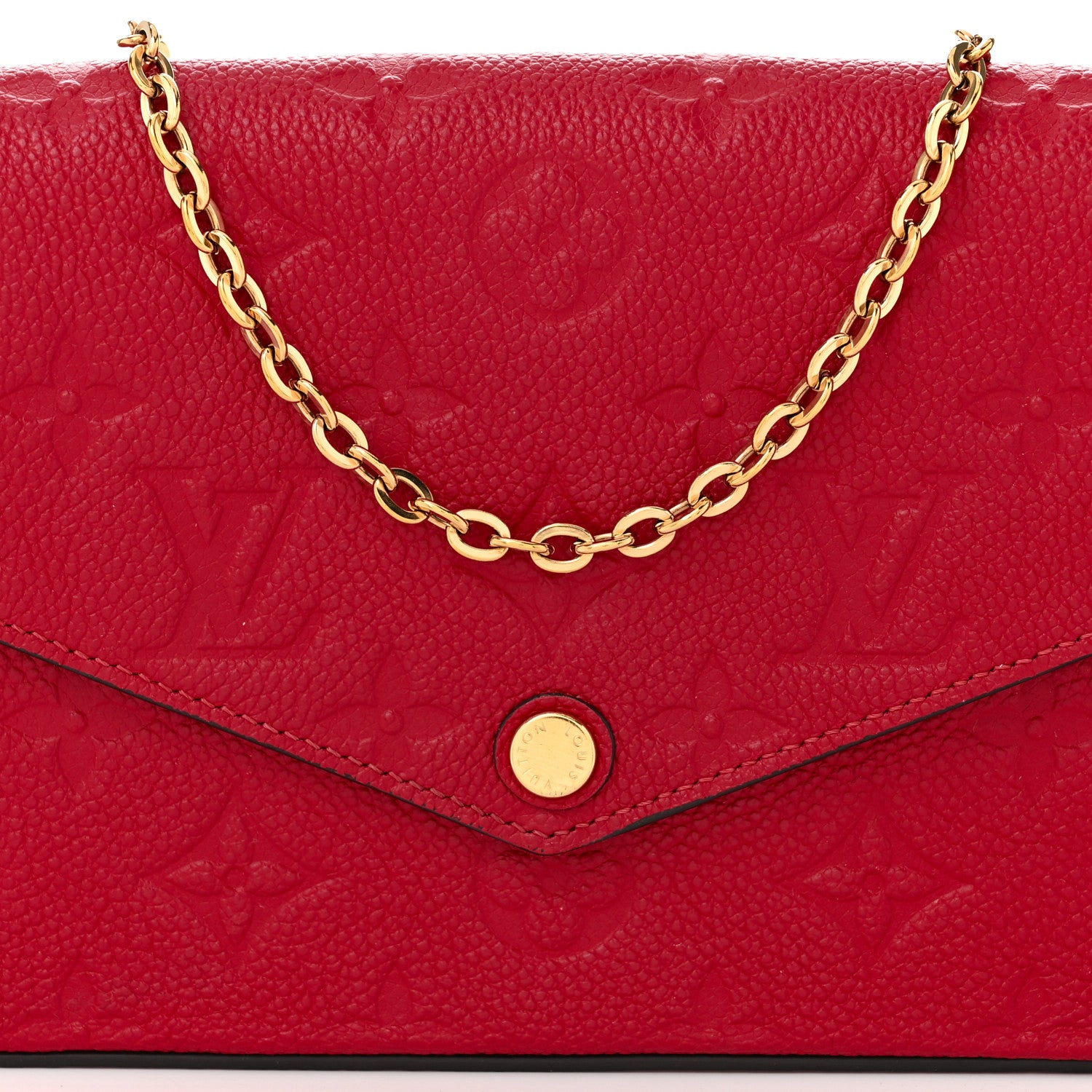 Louis Vuitton Empreinte Pochette Felicie Chain Wallet Scarlet 8 of 10
