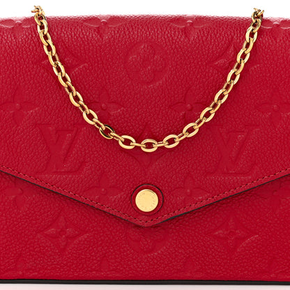 Louis Vuitton Empreinte Pochette Felicie Chain Wallet Scarlet 8 of 10