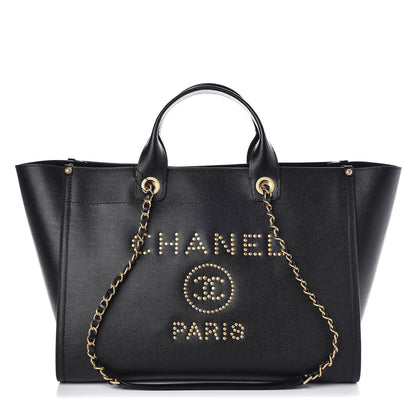 Chanel Caviar Medium Studded Deauville Tote Black 1 of 7