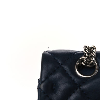 Chanel Lambskin Quilted Medium Double Flap Bijoux Chain Navy 22 of 23