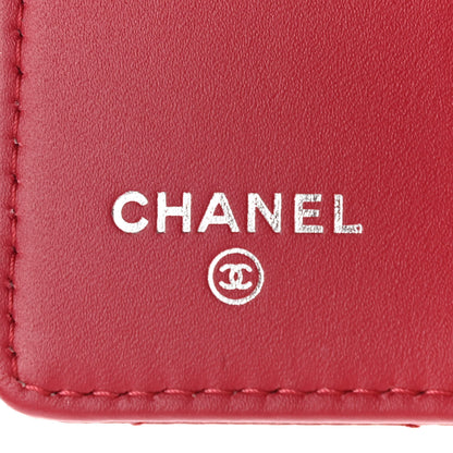 Chanel Metallic Caviar Quilted 6 Key Holder Dark Pink 6 of 10