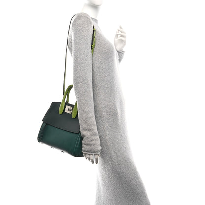 Salvatore Ferragamo Calfskin The Studio Bag Pine Absinthe 2 of 12