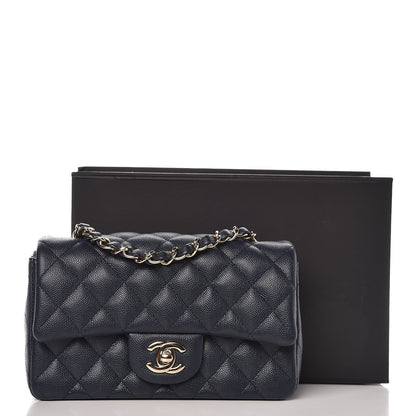 Chanel Caviar Quilted Mini Rectangular Flap Navy 8 of 8
