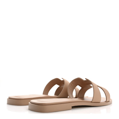 Hermes Epsom Oran Sandals 37.5 Beige Perlino 5 of 10