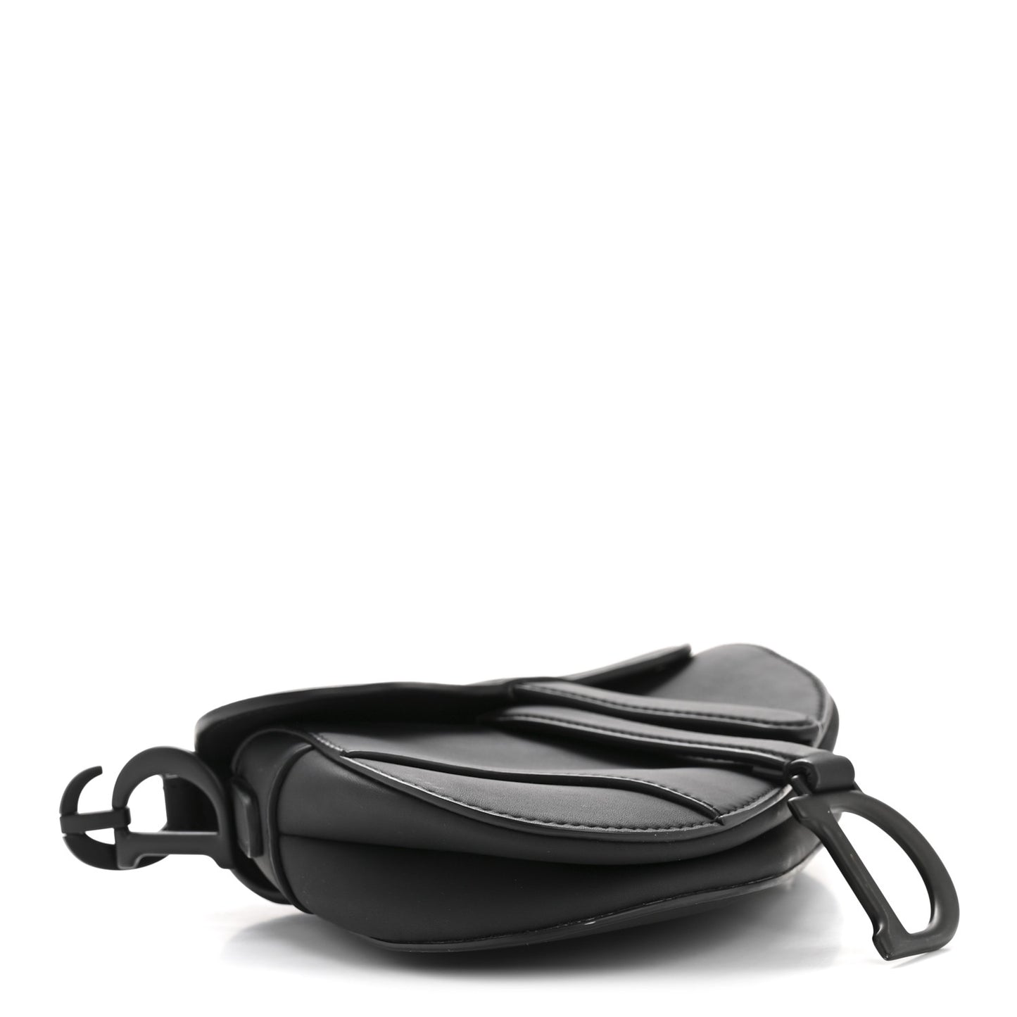 Ultra Matte Calfskin Mini Saddle Bag Black